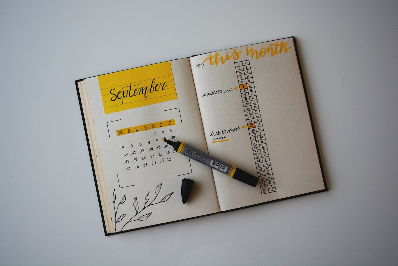 September plan diary
